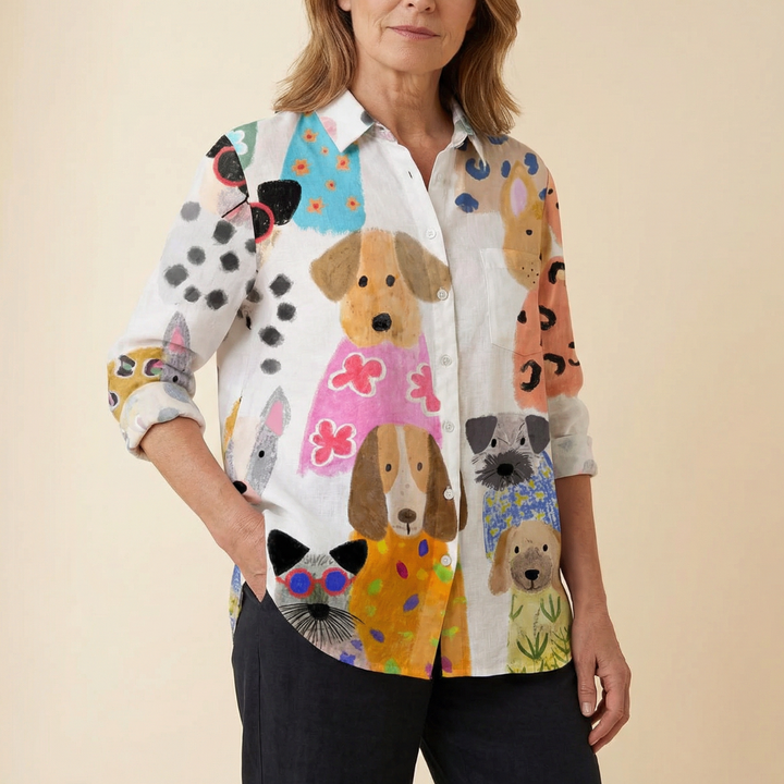 Audrey – Camisa Artistic Button-Up