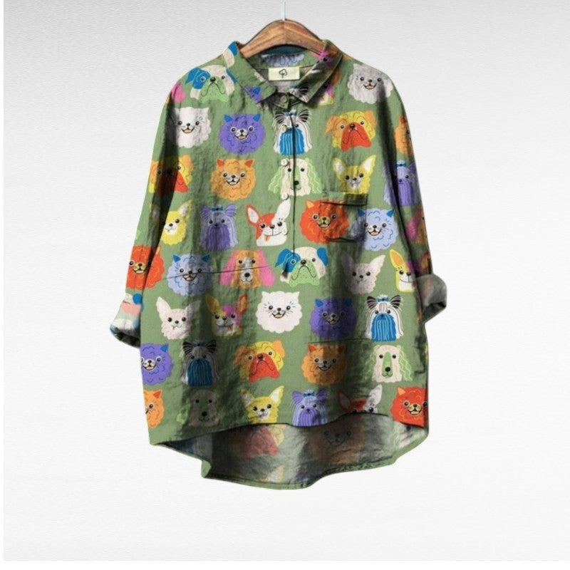 Audrey – Camisa Artistic Button-Up