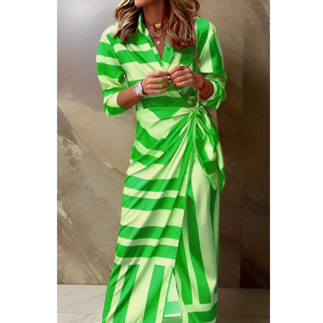 Dácil | Vestido Cruzado Elegante para Mujer con Cinturón