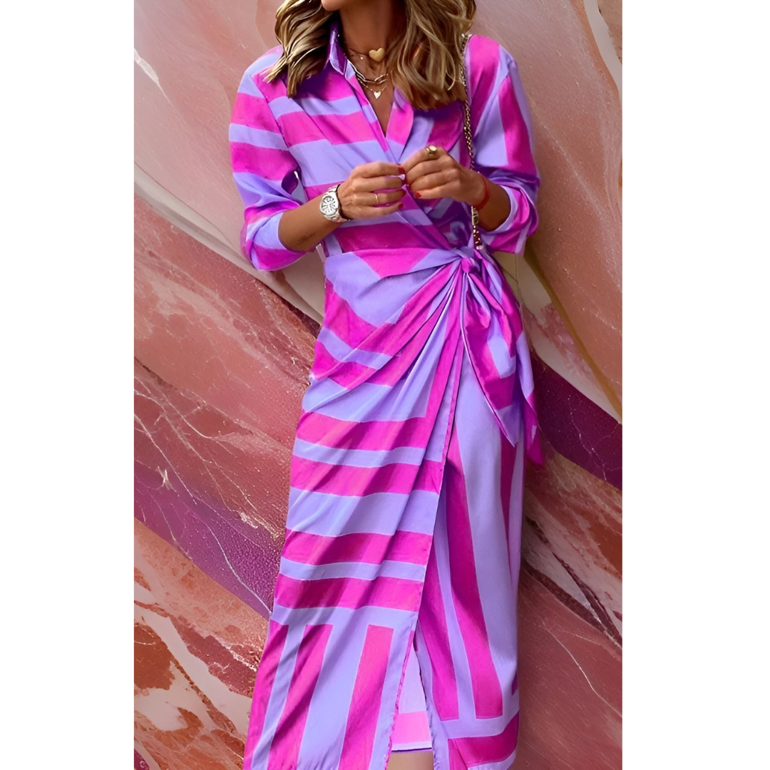 Dácil | Vestido Cruzado Elegante para Mujer con Cinturón