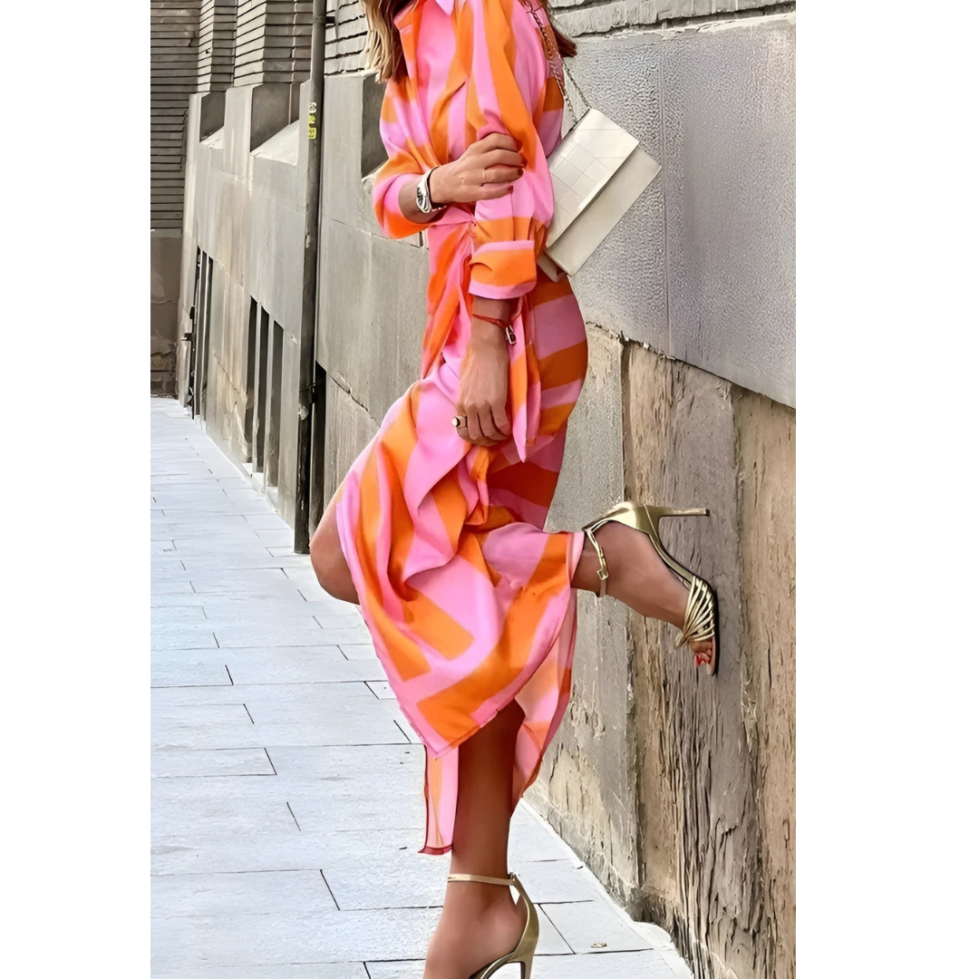 Dácil | Vestido Cruzado Elegante para Mujer con Cinturón